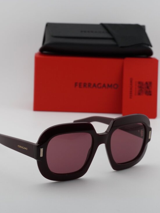 Salvatore Ferragamo SF2068SE 606 Butterfly Sunglasses - Burgundy / Purple main image 5